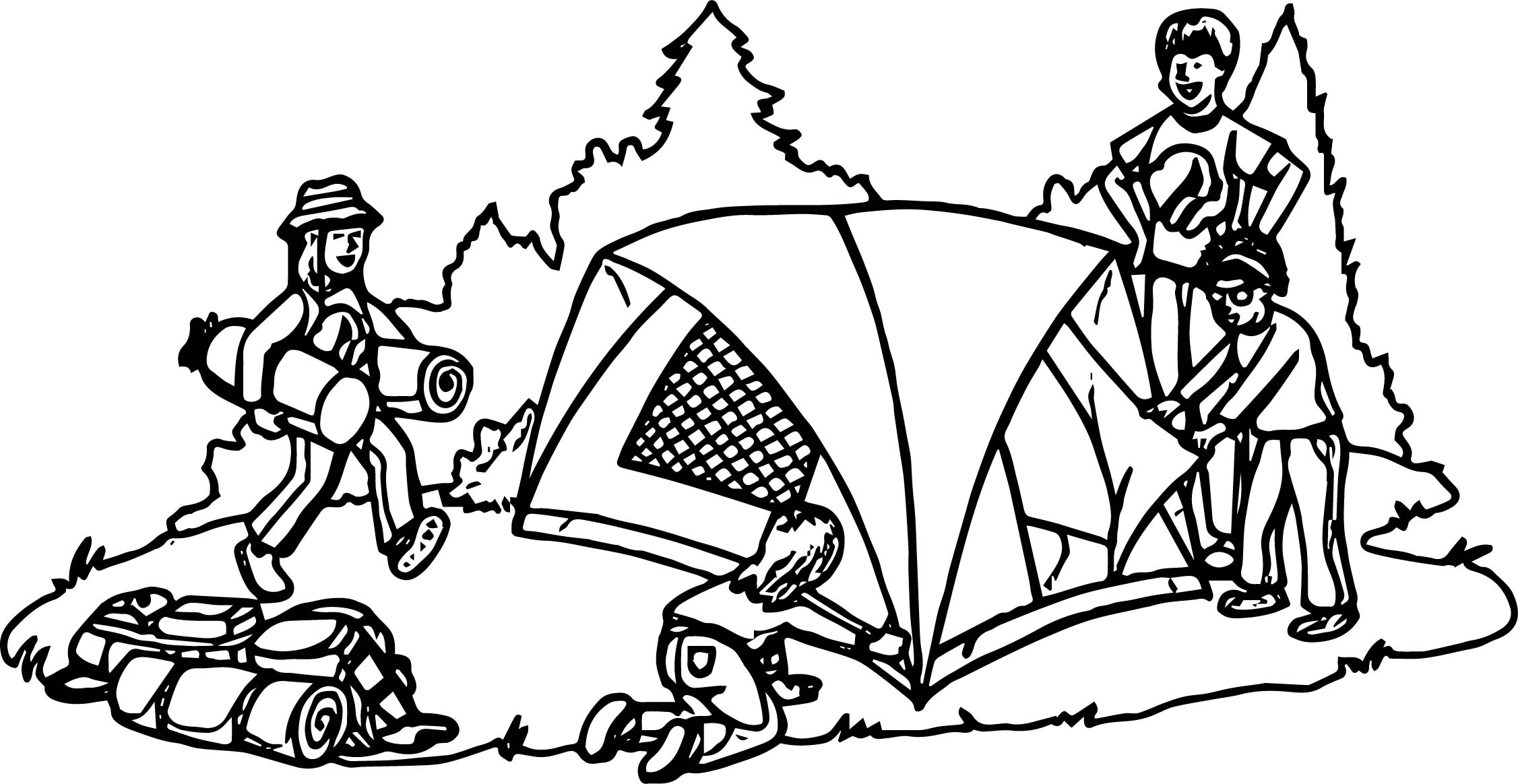 Coloring Book : Coloring Pages Tent Camping Page Thanksgiving Free ...