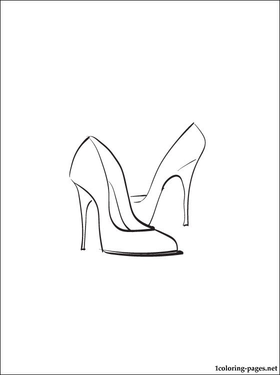 Heels Coloring And Printable Page - Coloring Home