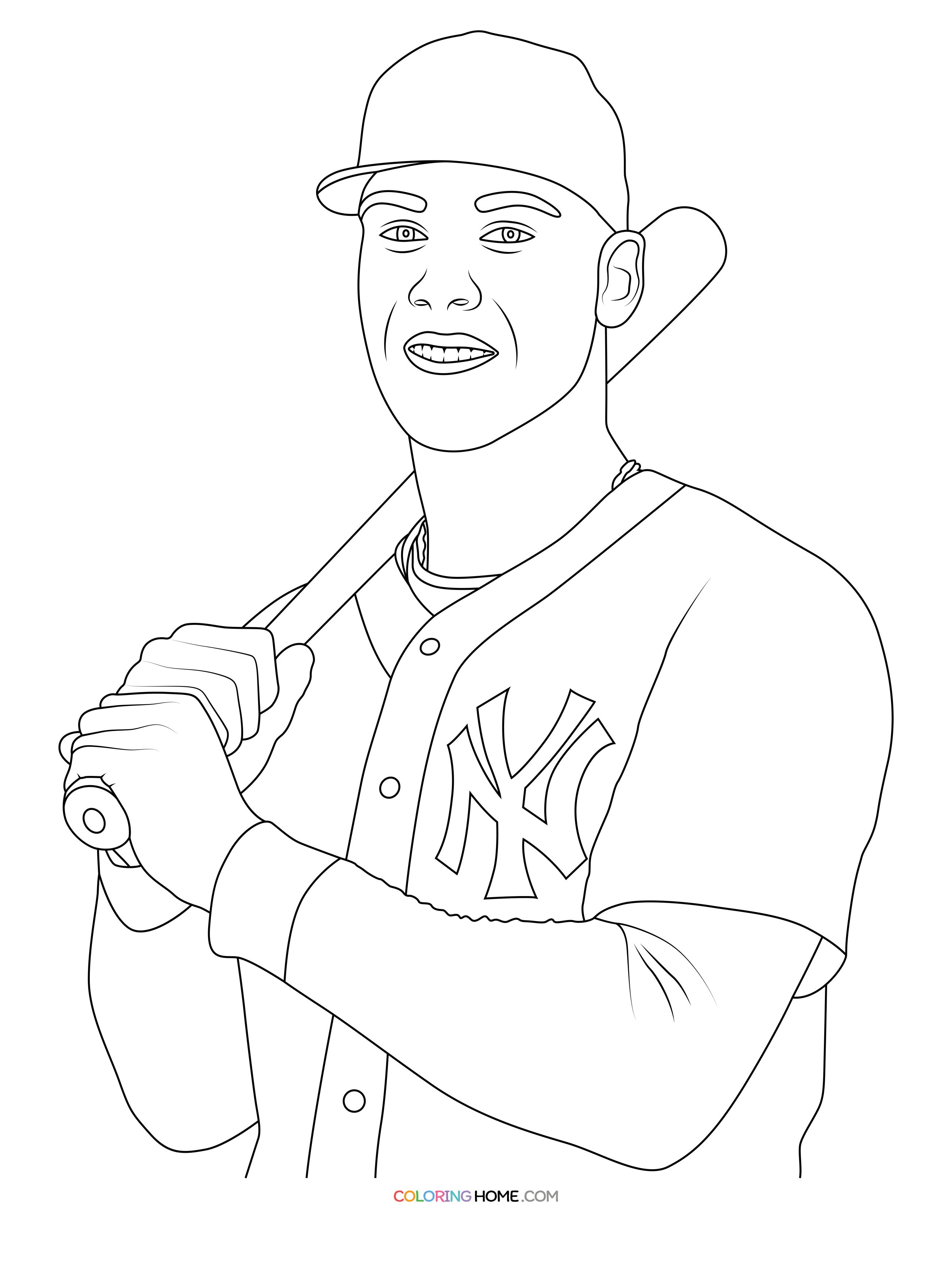 Aaron Judge Coloring Pages Coloring Home