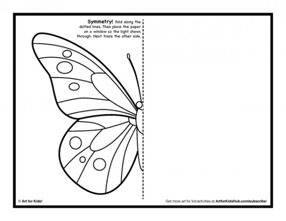 Symmetry ART Activity - 5 Free Coloring Pages - Art for Kids