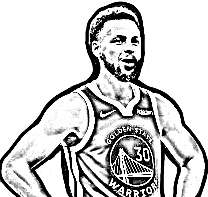 STEPH CURRY from Basket NBA coloring page