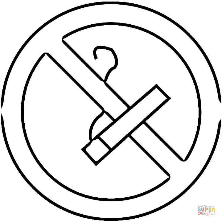 No Smoking Sign coloring page | Free Printable Coloring Pages
