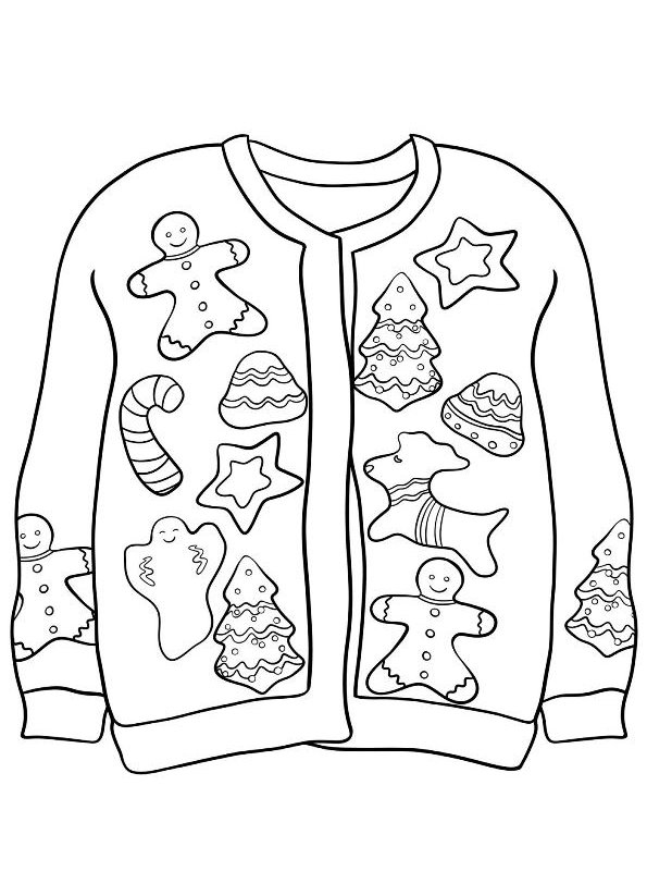 Kids-n-fun.com | Coloring page Christmas ugly sweaters Ugly Christmas  sweater