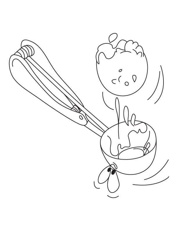 Ice cream scoop coloring pages