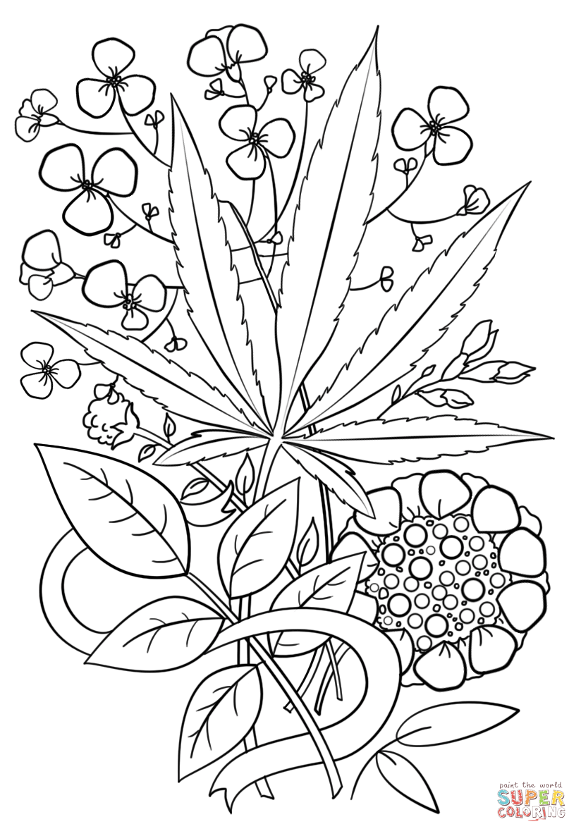Cannabis Coloring Pages Coloring Home