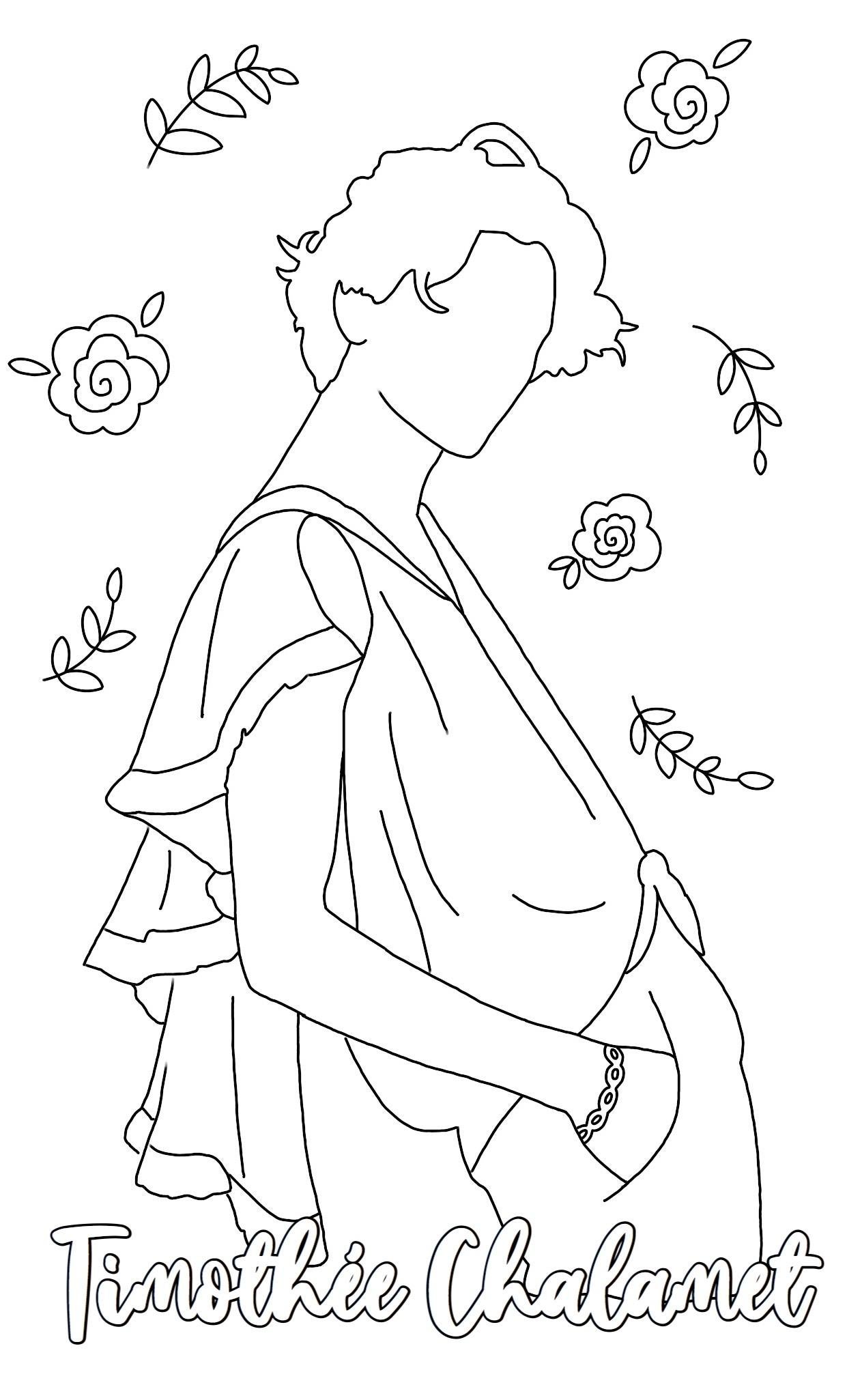 Timothee Coloring Pages : timotheechalamet