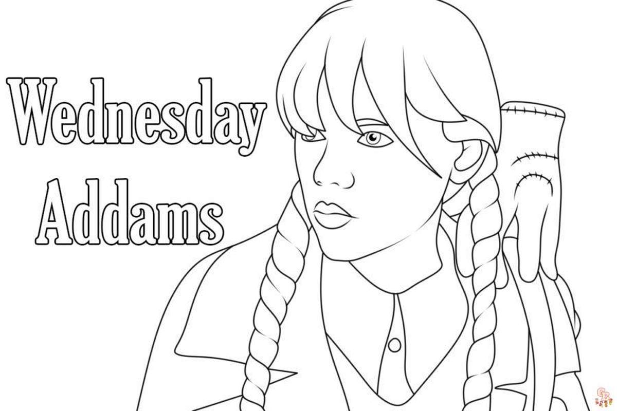 Wednesday Coloring pages / Coloring pages for kids 