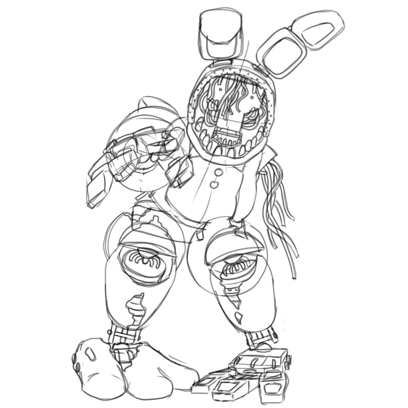 Withered Bonnie - Coloring Home
