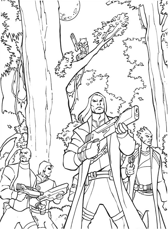 Guardians of the Galaxy Coloring Page - Free Printable Coloring Pages for  Kids