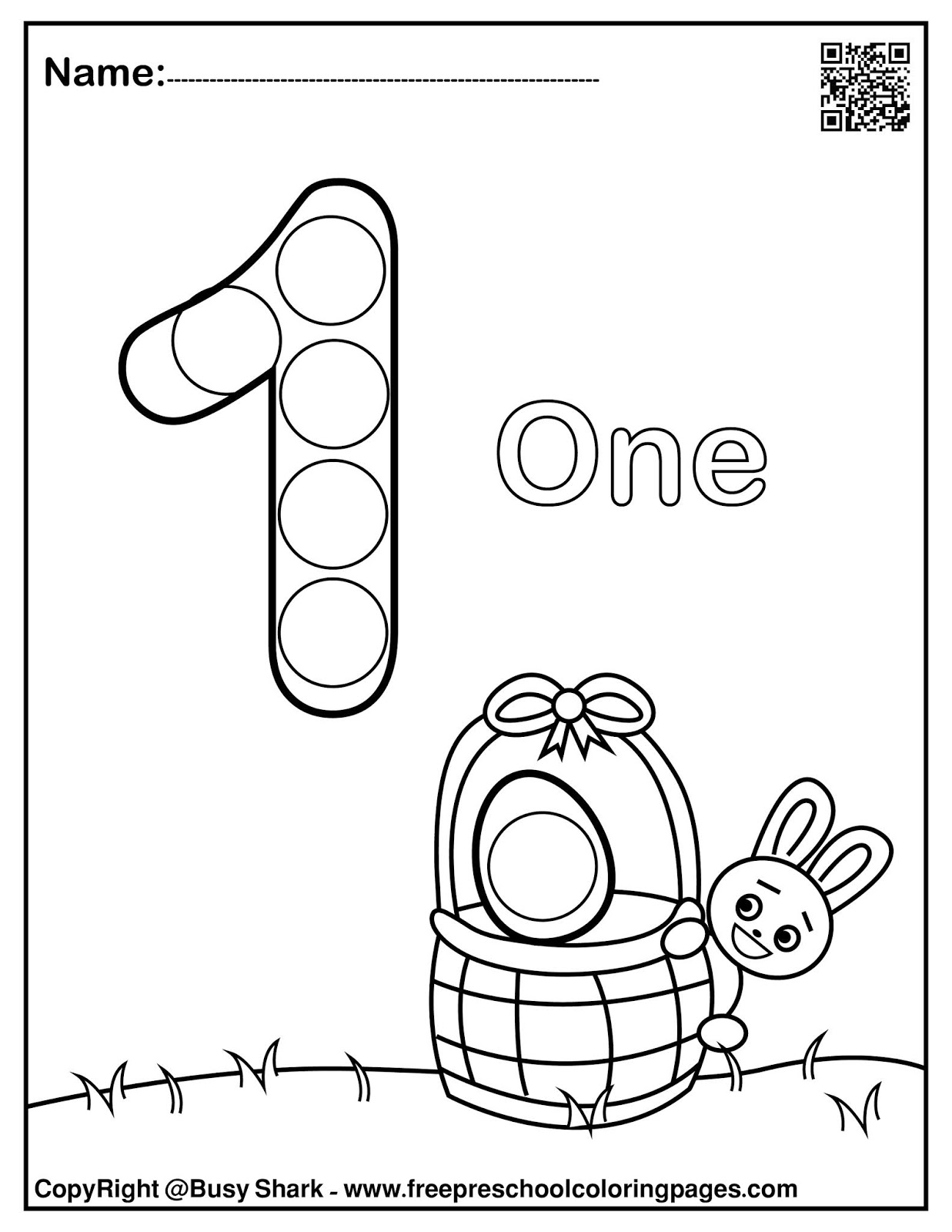 Set of 123 Easter Dot Marker free pages