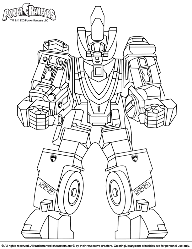 Power Rangers coloring page to print - Coloring Library