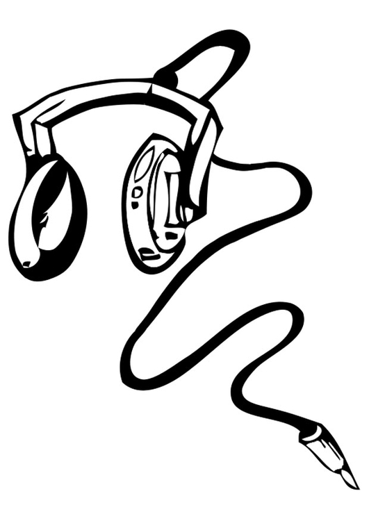 Coloring Page headphones - free printable coloring pages - Img 28326