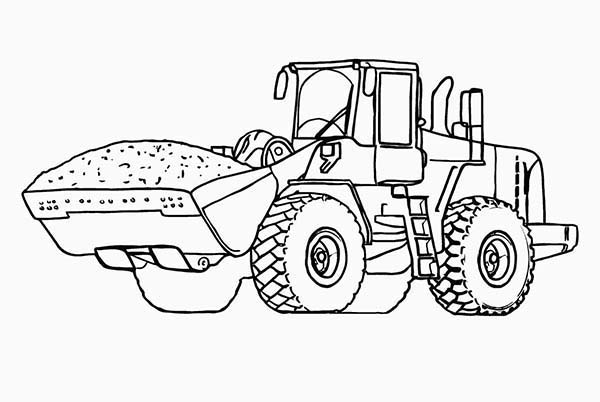 Heavy Construction Equipment Wheel Loader Coloring Page : Coloring Sun