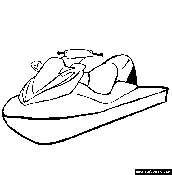 Jet Ski Coloring Pages Coloring Home