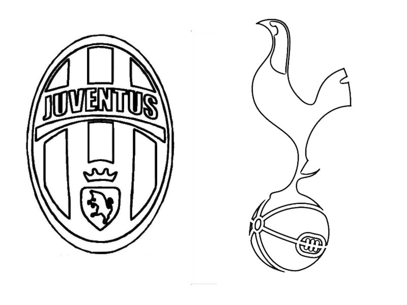 Coloring page UEFA Champions League 2018 : Juventus Football Clubv Tottenham  Hotspur FC 1