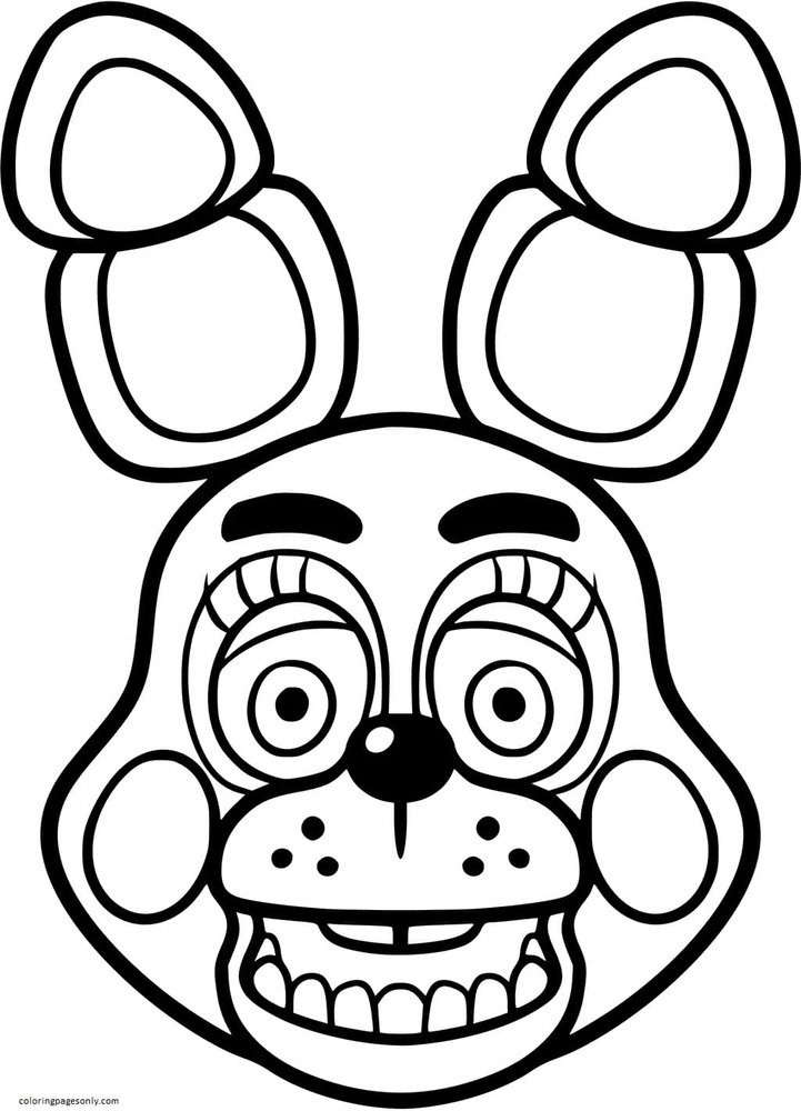 Bonnie Toy FNAF Coloring Pages - Five Nights At Freddy's Coloring Pages - Coloring  Pages For Kids And Adults