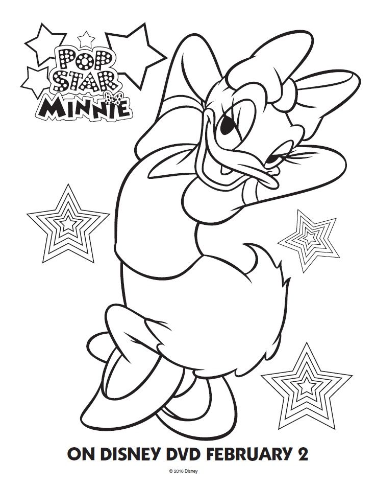 Pop Star Minnie Mouse Printable Coloring Pages & Friends | Disney coloring  pages, Coloring pages, Disney colors