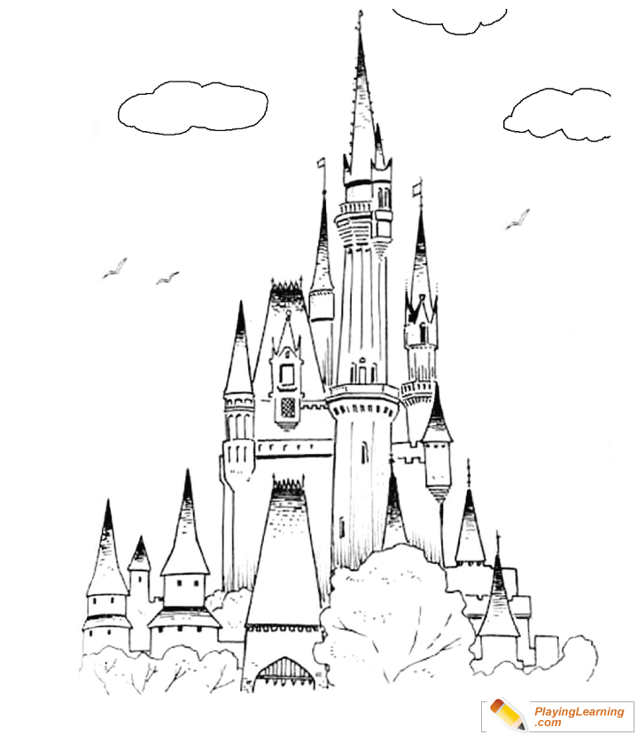 Ice Castle Coloring Page 02 | Free Ice Castle Coloring Page