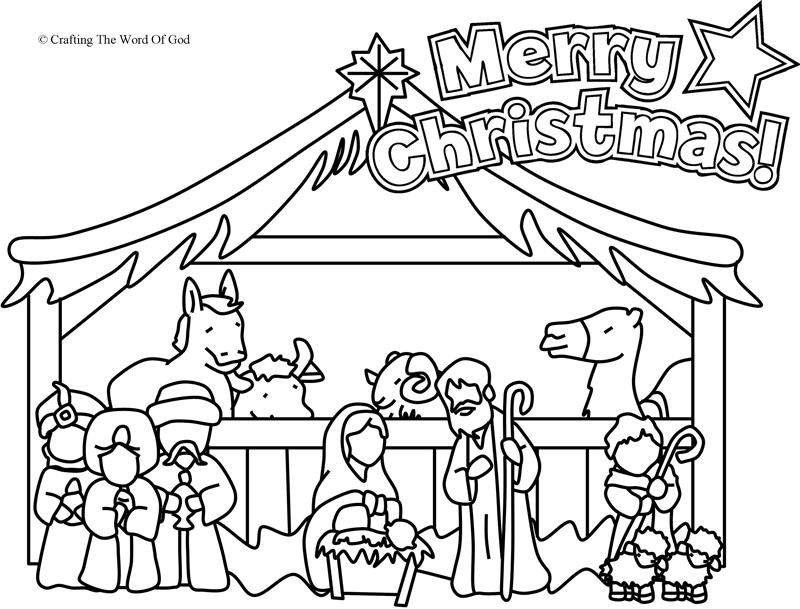 Nativity Coloring Page- Coloring Page « Crafting The Word Of God