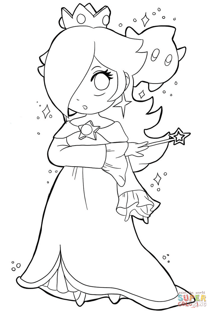 Cute Baby Rosalina coloring page | Free Printable Coloring Pages