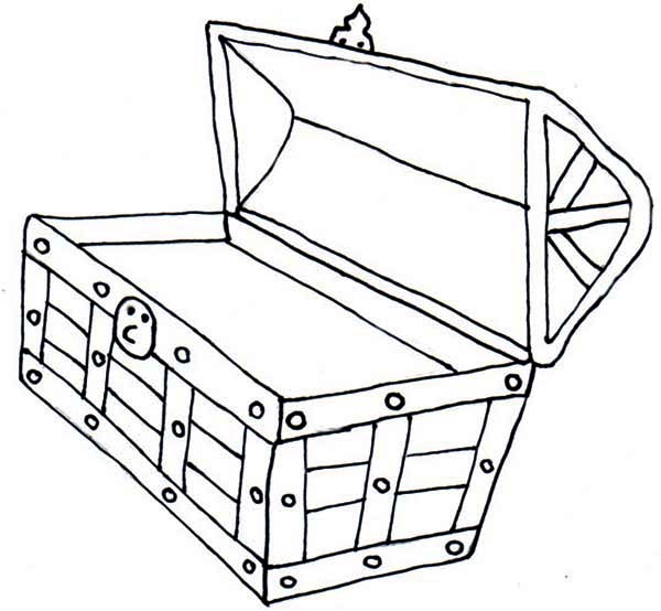 Open Treasure Chest Coloring Page Coloring Home