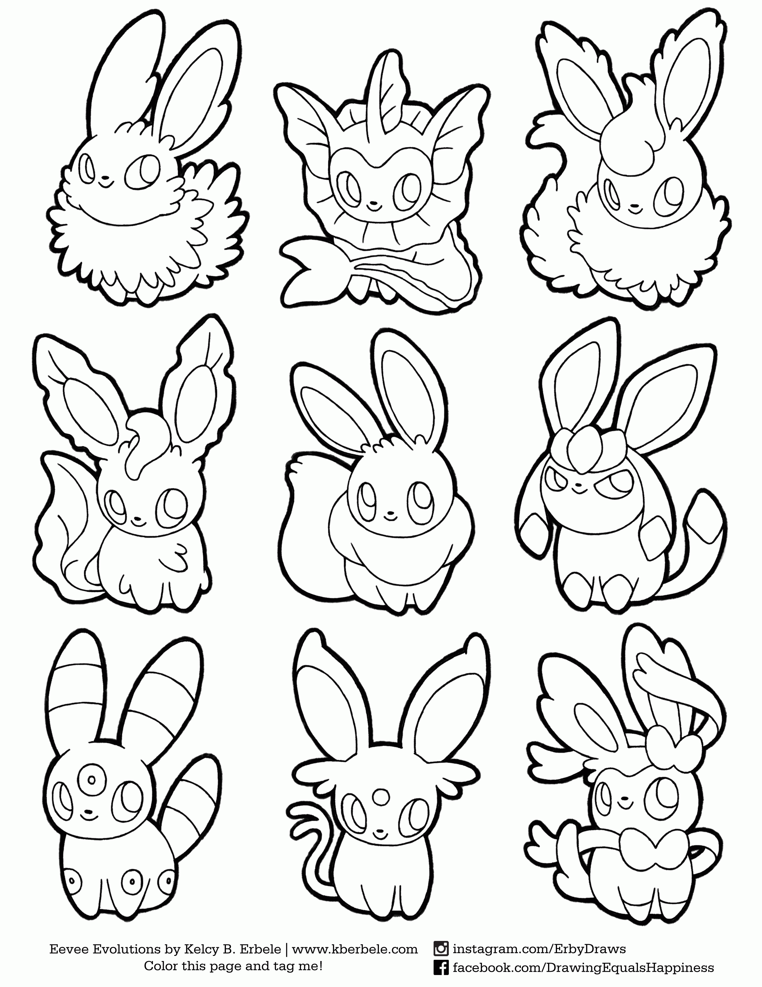 Pokemon Coloring Pages Eevee Evolutions   Coloring Home