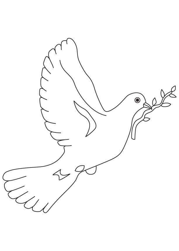Dove a symbol of peace coloring page | Download Free Dove a symbol ...
