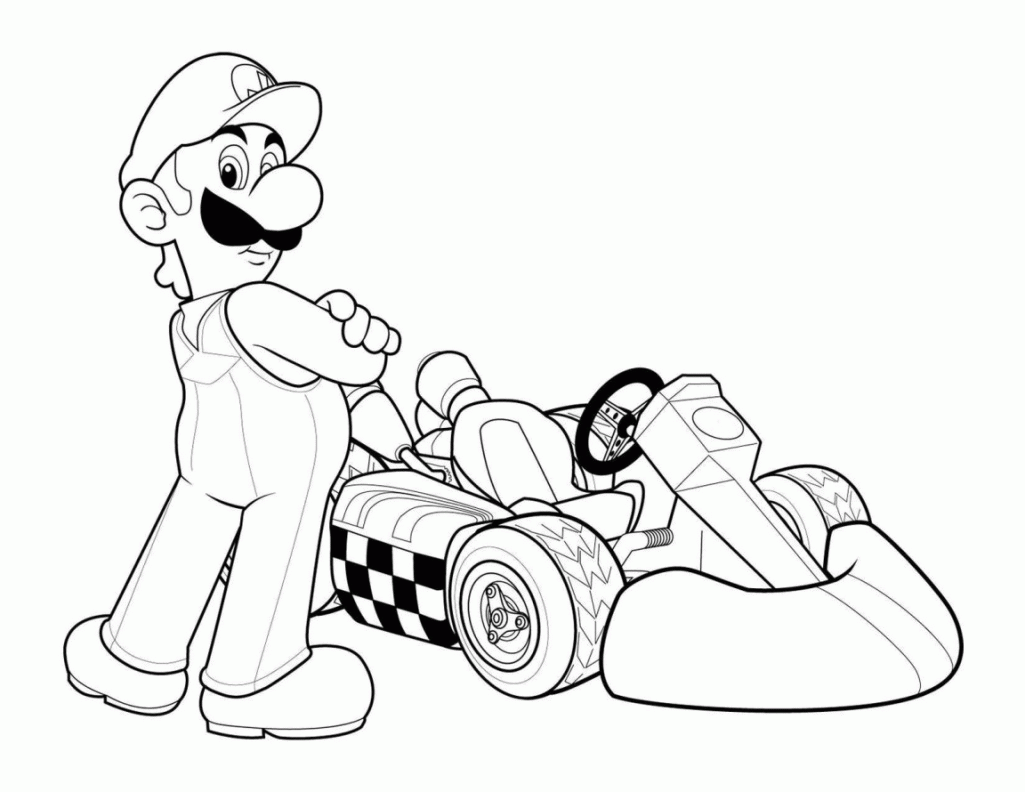 Mario Kart Coloring Pages Online   Coloring Home