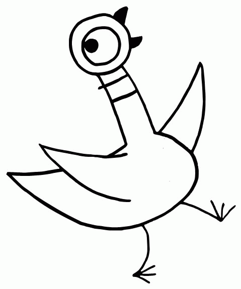 Mo Willems Pigeon Coloring Page