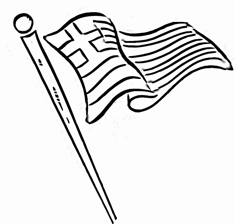 Greek Flag Coloring Page - Coloring Home