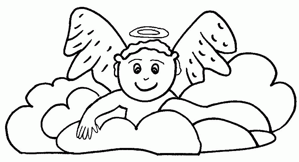 Coloring Page Outline Of An Angel For Preschoolers - Coloring ...