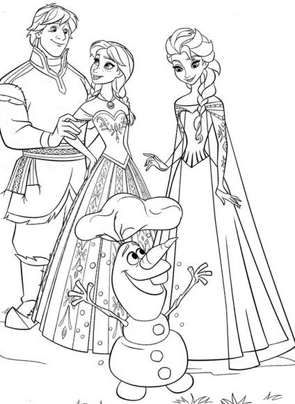 My Family Fun - Frozen Coloring Pages The Characters Of ... - Coloring Home