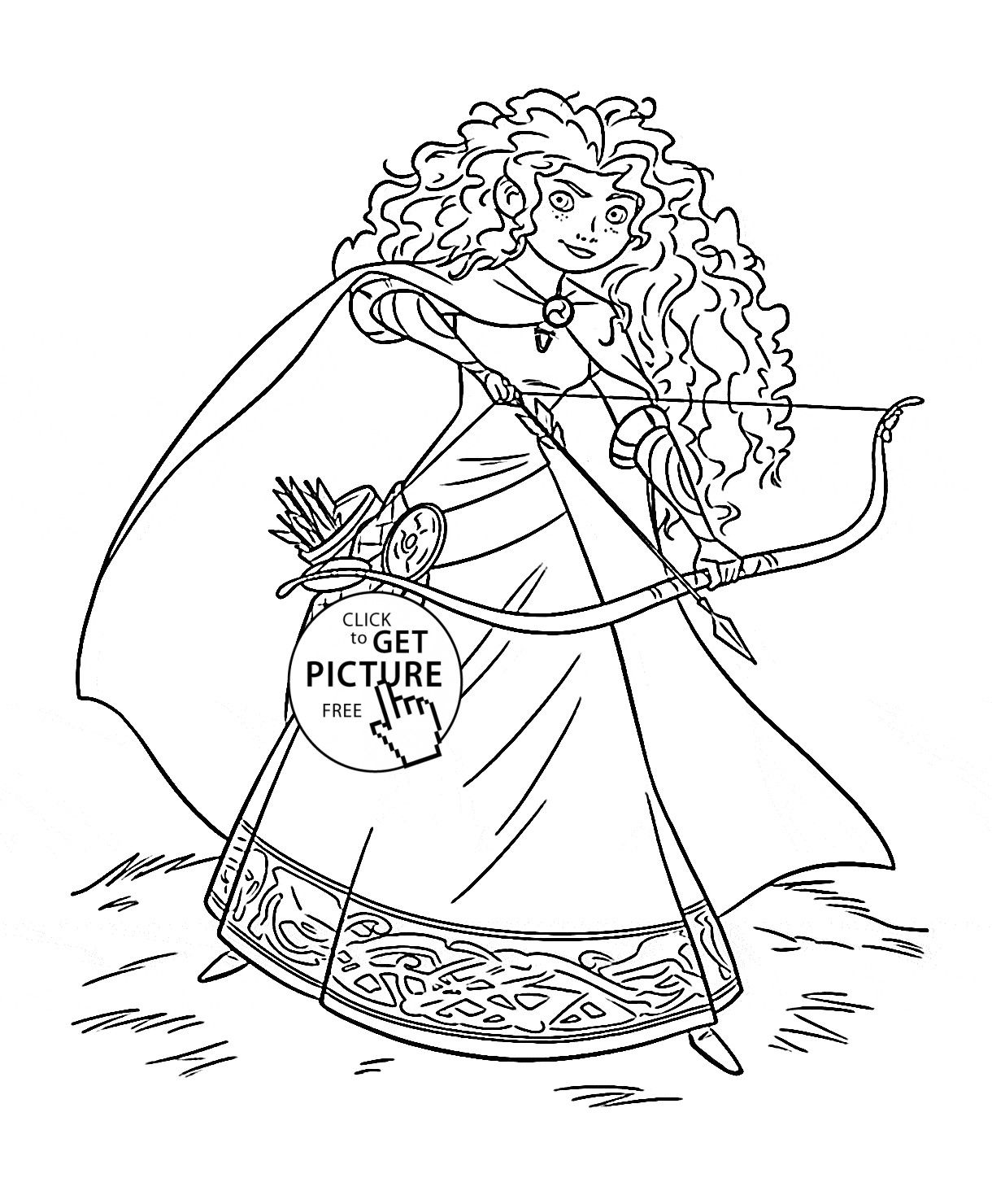 Coloring: Disney Princess Coloring Pages Brave Merida The ...