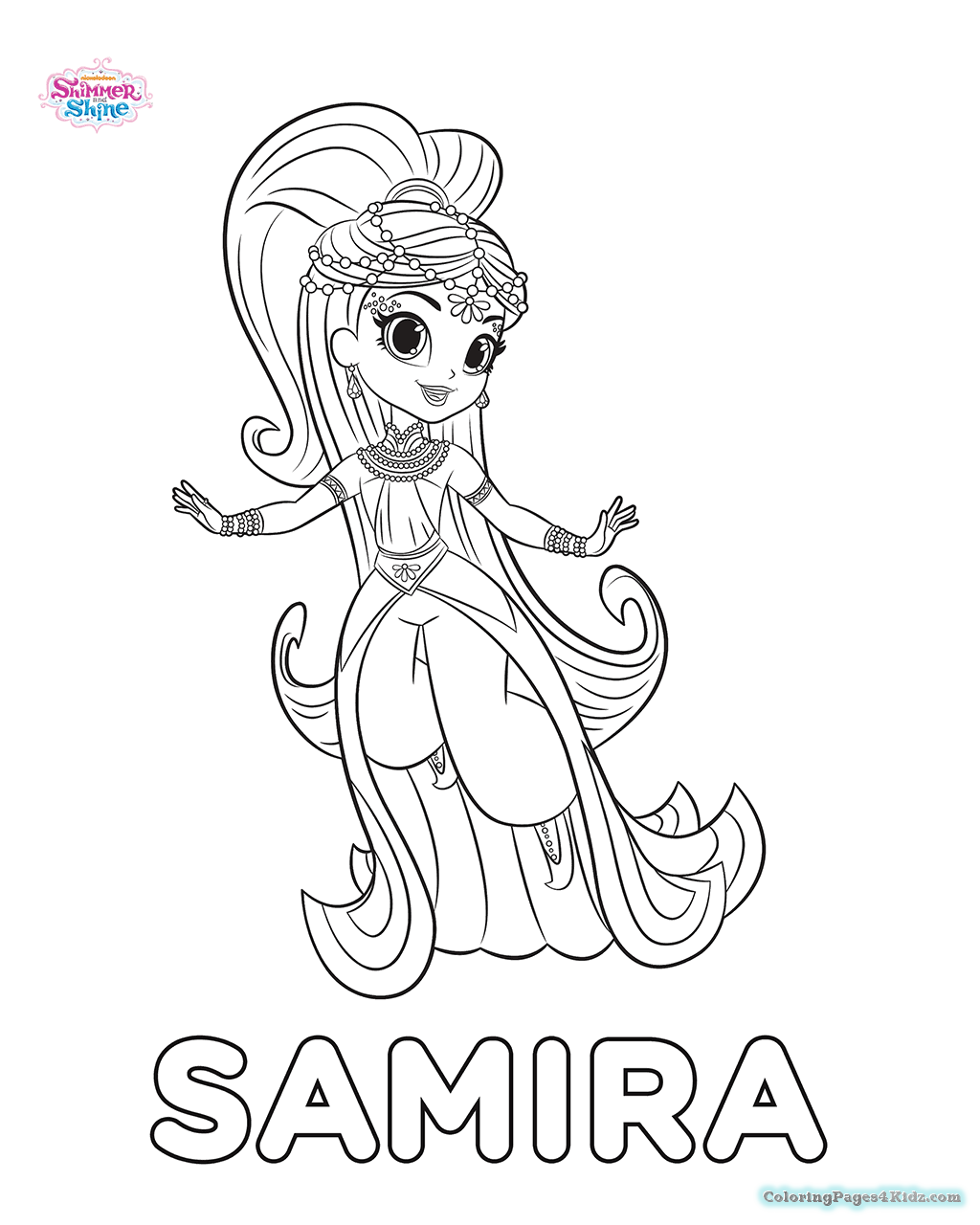 Shimmer And Shine Coloring Pages | Free Printable Coloring Pages