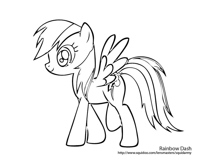 Rainbow Dash My Little Pony | Free Coloring Pages on Masivy World