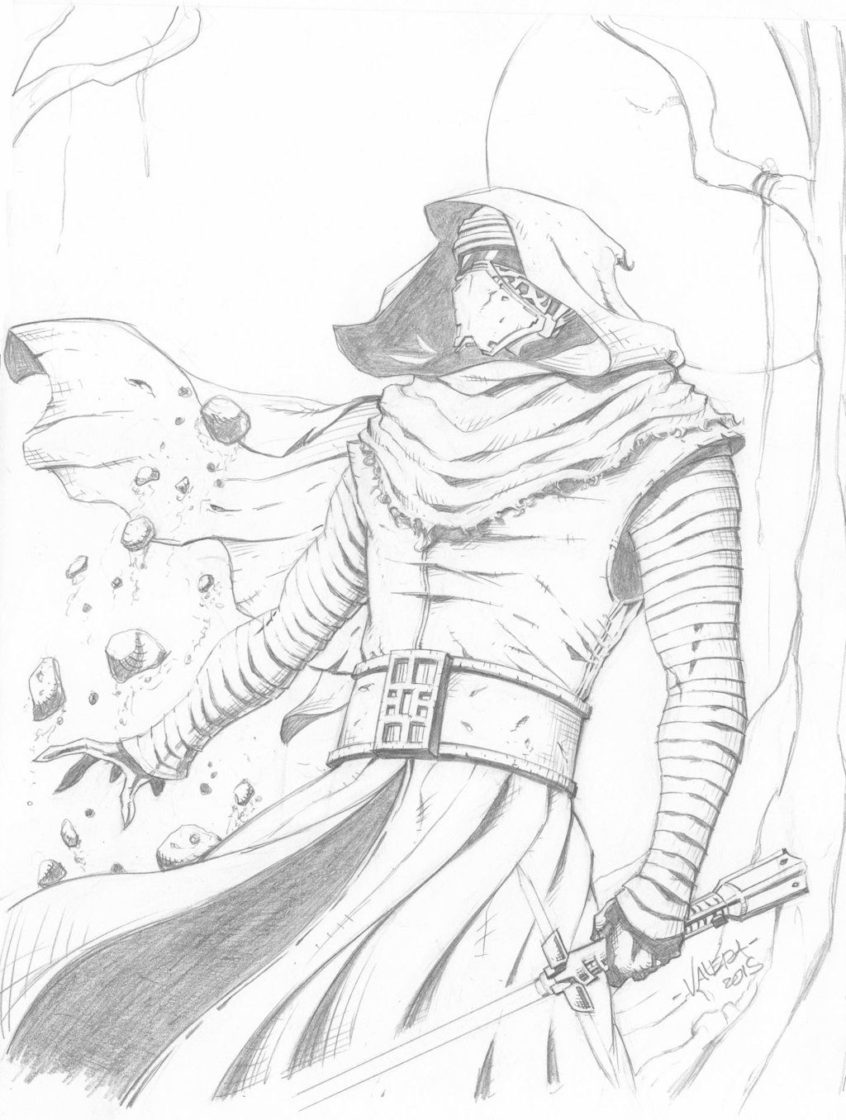 Coloring Pages: Kylo Ren Sketch By Rv1994 On Deviantart ...