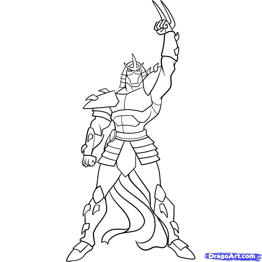 Ninja Turtles Coloring Pages | how to draw shredder, teenage ...