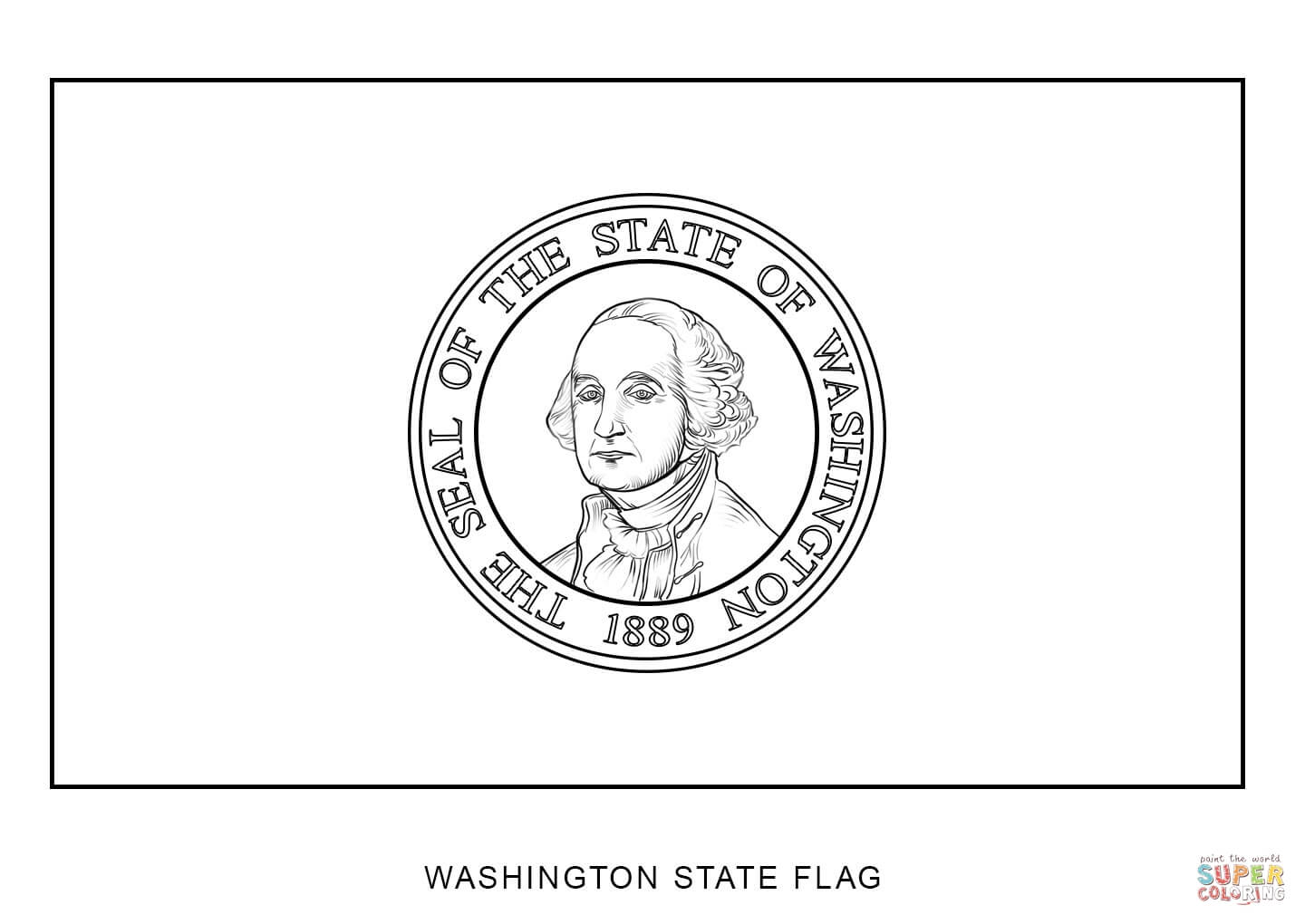 Washington State Flag coloring page | Free Printable Coloring Pages