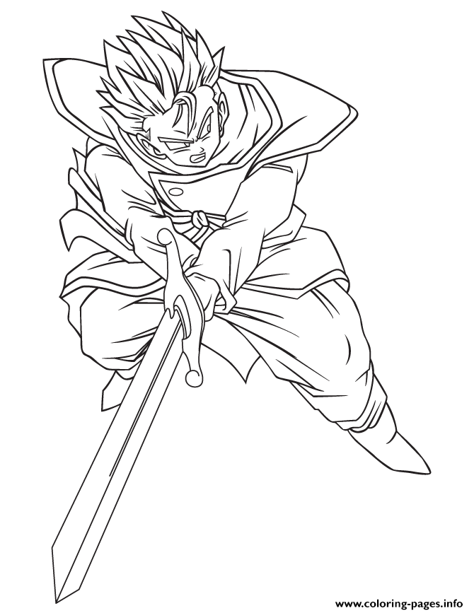 Dragon Ball Z Gohan Coloring Pages - Coloring Home