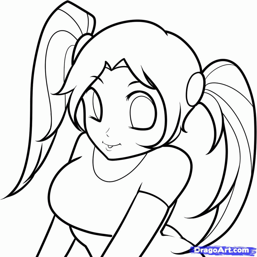 Anime Faces Coloring Pages   Coloring Pages For All Ages ...