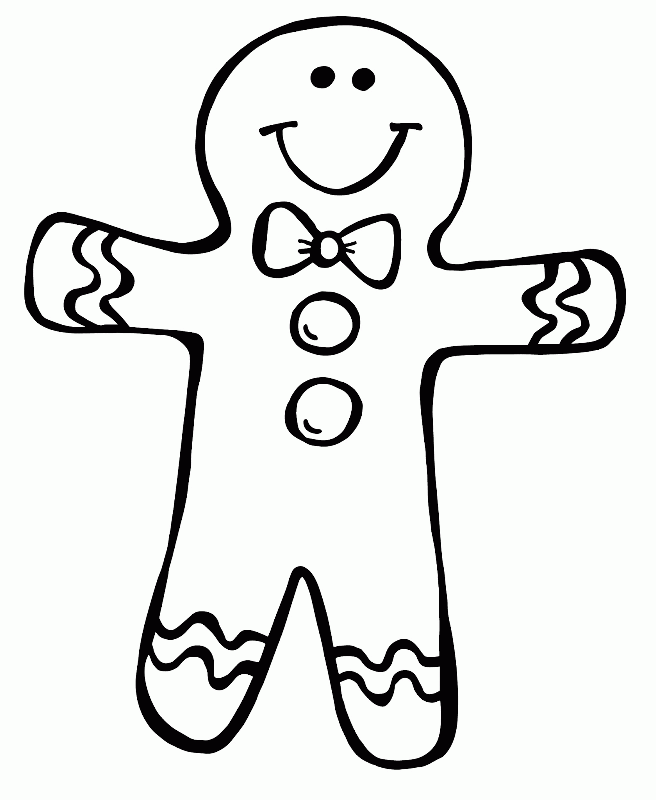 Gingerbread Boy And Girl Coloring Pages - HiColoringPages