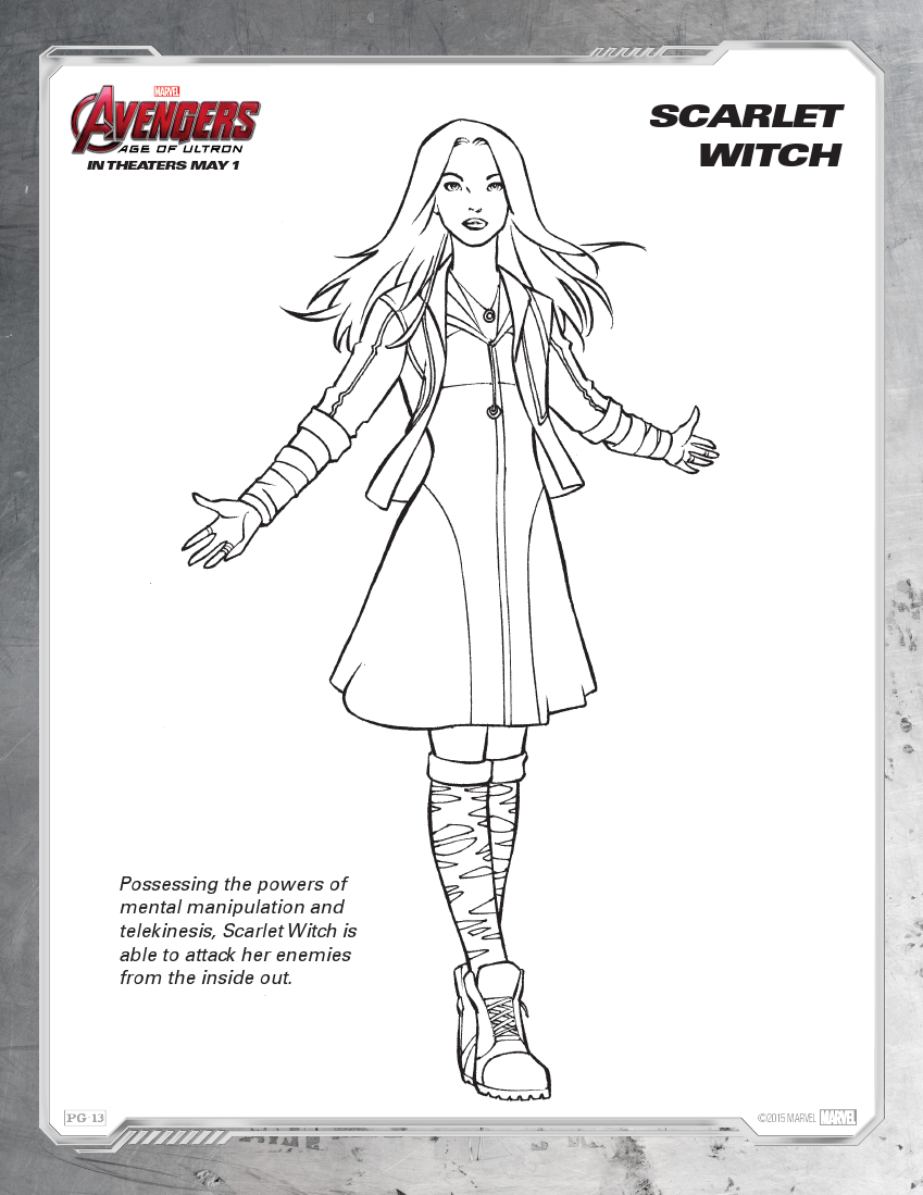 Marvel's AVENGERS: AGE OF ULTRON - Coloring Sheets now available ...