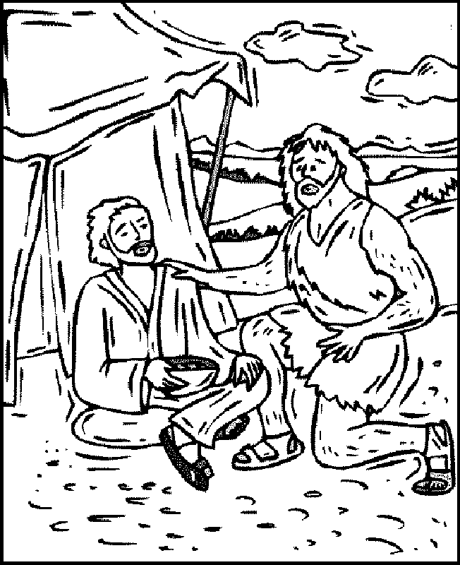 Esau And Jacob - Coloring Pages for Kids and for Adults