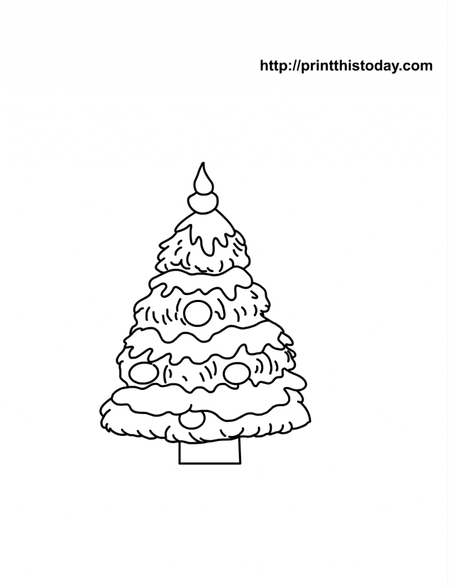 Printable Christmas Tree Coloring Page Id 41376 Uncategorized 