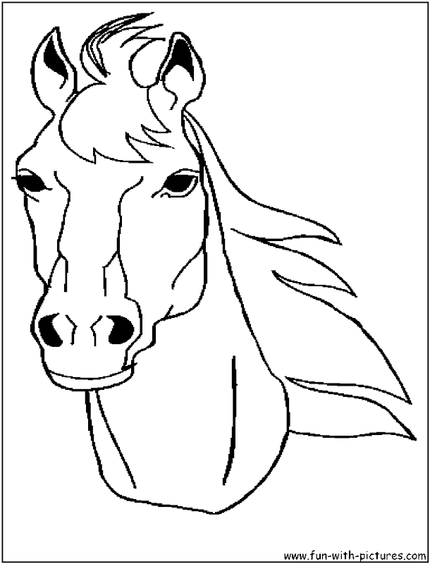 Horse Head Coloring Pages - Coloring Home