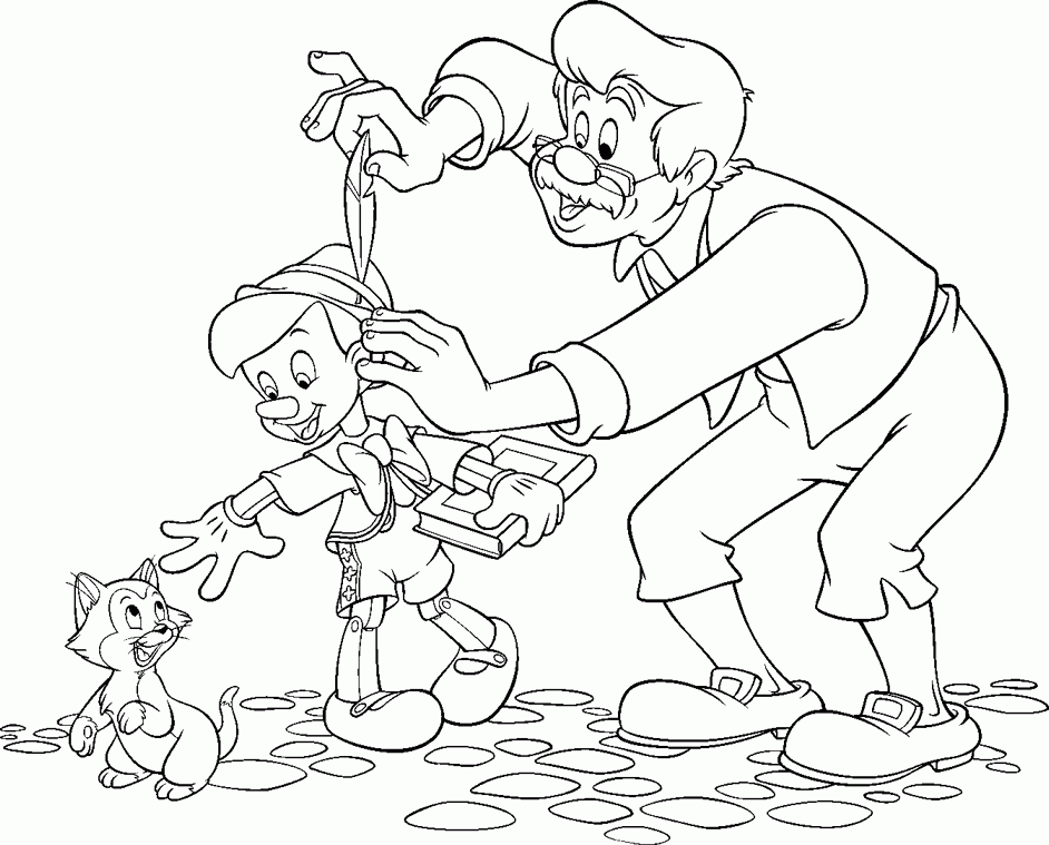 Pinocchio Disney Coloring Book Pages