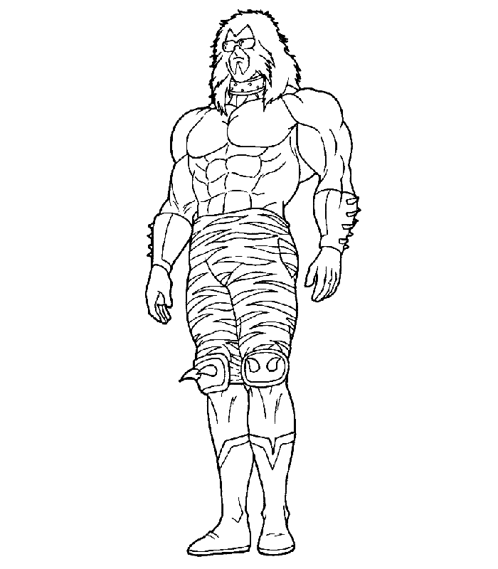 WWE ultimate warrior Colouring Pages (page 3)