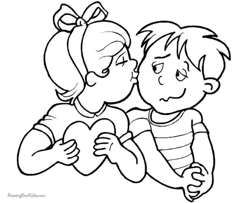 kid valentines coloring pages