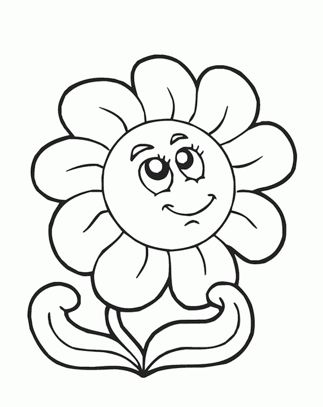 Spring Day Coloring Pages : Beautiful Spring Flowers Coloring 