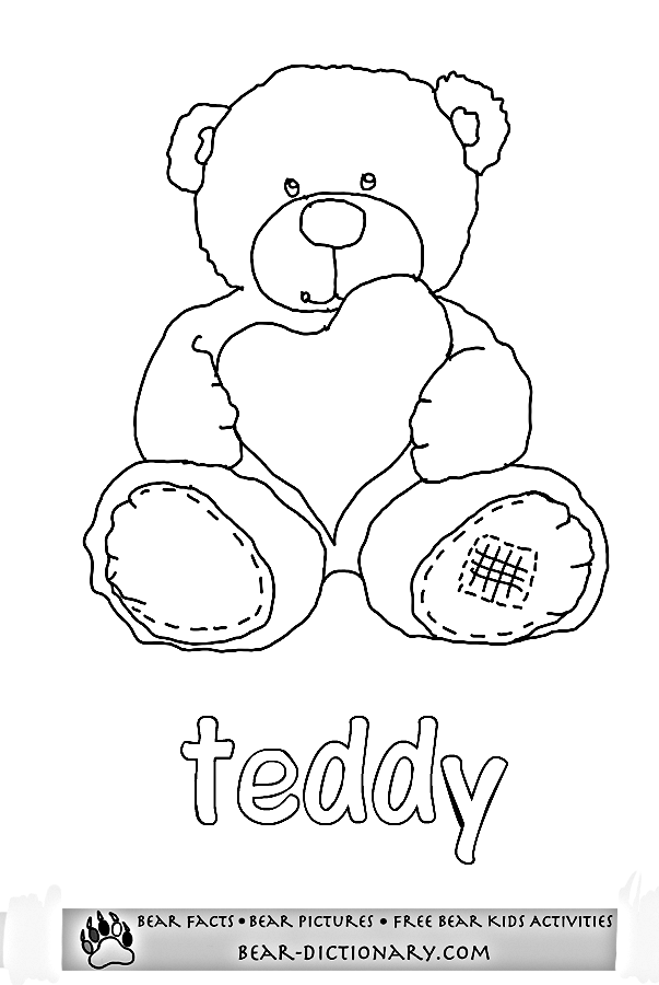 Printable Bear Worksheets 2,Toby's Fave Teddy Bear Coloring Page 